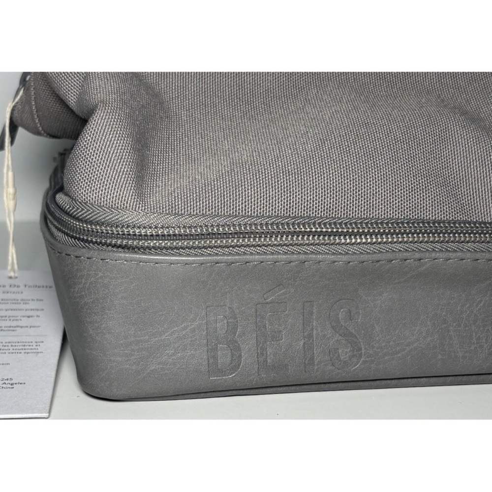 BEIS The Dopp Kit Slate Travel Makeup Bag Case Organizer Toiletry Bag Zip Close - Picture 3 of 6